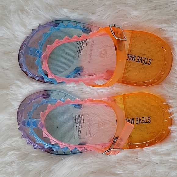 Steve Madden Multi-color Jelly Sandals Girls Size 4 Youth - Picture 4 of 7